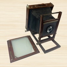 Gundlach 8x10 View Camera Wollensak Velostigmat 12in F4.5 Antique Wood picture