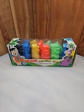 Flintstones Bowling Game Pins Fred Dino Wilma Betty 10 Pins 2 Balls NEW 1960s  picture