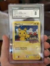 Pokemon 2009 Rumble Pikachu Holo Card 7/16 CGC 8 picture