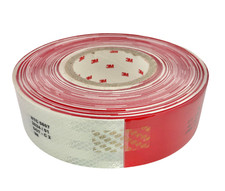 3M DOT-C2 Approved Reflective Conspicuity Tape for Trailers Red & White 2”x150’ picture