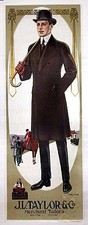Original c1910 American Advertising Poster - J.L. Taylor and Co. Merchant Tailor picture