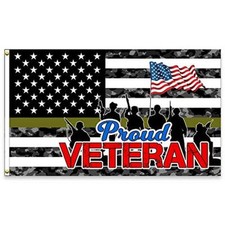 Proud Veteran Premium 3x5 foot Flag OR Optional Flag with Mounting Kit picture
