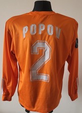 Rare 2005-2006 PFK Litex Lovech UEFA Cup Match Worn LS Shirt #2 POPOV L picture