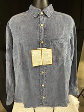 Dash Hemp Santa Cruz Men Button-Down Navy Blue Shirt picture