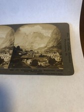 Vintage 1905 Grindelwald & Wetterhorn Switzerland Stereoview Photo Griffith picture