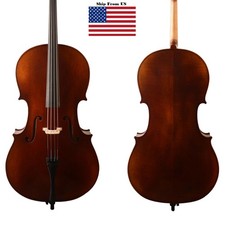 Standard 4/4  cello Solid Wood Handmade.Free soft case ,bow and shipping picture