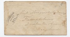 c1850 Georgetown DE stampless cover boxed straightline handstamp [S.3835] picture