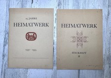 Vtg Swiss Heimatwerk Booklet Lot Jahre 1930-1955 & Stickheft II Folk Art picture