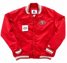Vintage San Francisco 49ers Starter Jacket  RED Satin XLarge SF Niners  picture
