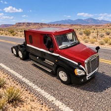 DCP First Gear 1/64 Freightliner Cascadia High Roof Sleeper Red Black Diecast picture