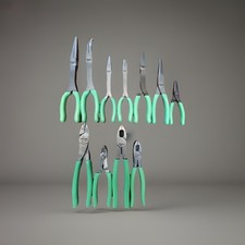 New Snap On 11 pc GREEN Grip Plier Set - NEEDLE NOSE CUTTERS AND LINESMANS picture