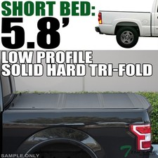Topline For 04-07 Silverado/Sierra 5.8' Low Profile Hard Tri Fold Tonneau Cover picture