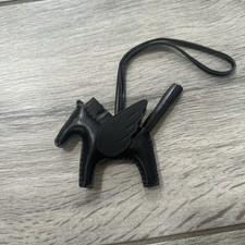 Hermes Rodeo Pegase Black Bag Charm Keychain Brand New picture
