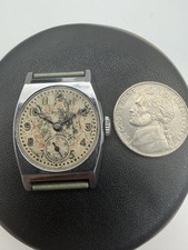 Seiko/Seikosha Vintage Military Style Watch.  Runs. 1930's 1940's.  No Crystal picture