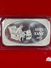 1974 USSC His Day Father's Day 🔥OGP 🔥1 oz .999+ Silver Art Bar Kidd USSC-221 picture