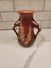Vintage 1940s Roseville Art Pottery Foxglove Vase 44–6 As Is See Photos picture