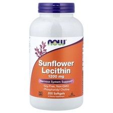 Now Foods Sunflower Lecithin 1200 mg 200 Softgels GMP Quality Assured, Kosher, picture