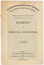 1847 Bathing & Personal Cleanliness Victorian Public Health Pamphlet picture