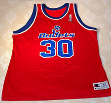Champion Washington Bullets Wallace 30 Basketball Jersey, 48, Red/Blue/White picture