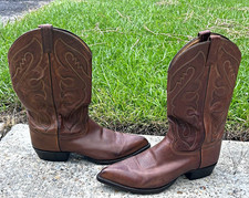 Tony Lama USA Classics 11D Men’s Bay Apache Cowboy boots brand new soles picture