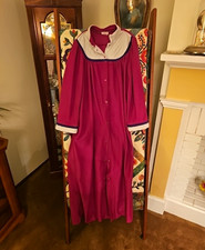 Vintage NOS Sears Carriage Court Long House Coat Night Gown  Button Front Granny picture