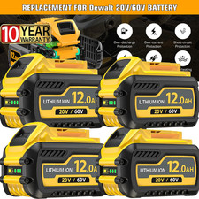 2/4Pack Replace For DEWALT 20V/60V 12.0Ah Lithium-ion Battery DCB609-2 DCB612 picture