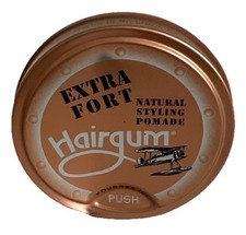 HAIRGUM Natural Styling Pomade 40mL EXTRA FORT Tin Metal Can Hard To Find DENTED picture