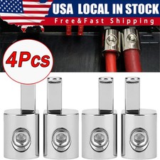 4PCS ILL Customz Offset Power and Ground 1/0 Gauge to 4 Gauge Amp Input Reducers picture