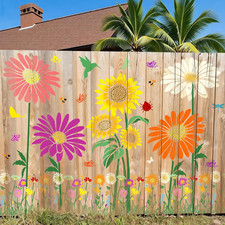 12Pcs Large Sunflower Flower Stencils for Painting on Wood Fence, 14 Inch picture