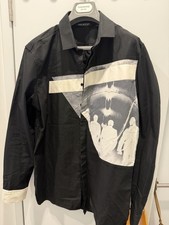 Neil Barrett Slim Fit Black/White Graphic Print Cotton Dress Shirt M picture