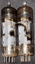6BQ5/EL84 July 1961 Mullard Blackburn rX1 B1G1/2 Matched Pair Tubes Halo Getters picture