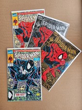 🕷 Collectors Dream Mcfarlane Spiderman #1 Green, Silver, Gold + #13 black suit picture