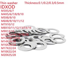 Thin Shim Flat Washer Ultra Gasket Stainless Steel Plain Adjusting Ultrathin M picture
