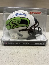 Kenneth Walker III And Kenny McIntosh Signed Lunar Eclipse Mini Helmet Authentic picture
