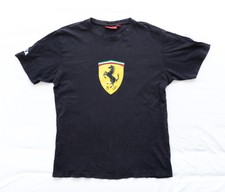 Official Vintage Ferrari Scuderia Big Logo Men's Black T-Shirt Size XS/S picture
