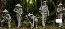 1/35 Scale Vietnam War Viet Cong 5 Figures Unpainted Resin Model picture