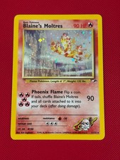 POKEMON Blaine's Moltres - Gym Heroes 1/132 Holo Rare - NM SWIRL 🌀 CLEAN picture