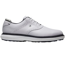 FootJoy Traditions 57927 White Navy Men Spikeless Golf Shoes picture