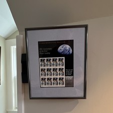 1994 First Moon Landing 25th Anniversary 29¢ Stamp Sheet Apollo 11 Framed USPS picture