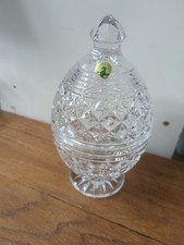 Large Waterford Crystal Collectors Society Bonbonniere Egg Jar Box 2001 picture