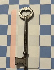 57. Vintage Antique Solid Barrel Steel Skeleton Key picture