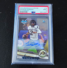 Bowman 2023 Bowman U Chrome Shedeur Sanders 1st Bowman Auto #16 PSA 9 picture