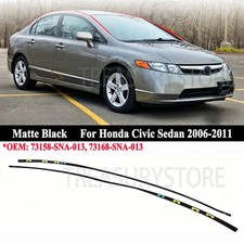 For Honda Civic 2006-2011 Replace Upper Left & Right Drip Side Molding Trims Set picture