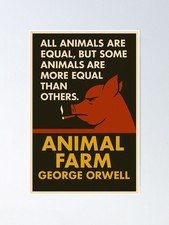 Animal Farm Poster – George Orwell Quote Print Poster - Wall Decor, No Framed picture