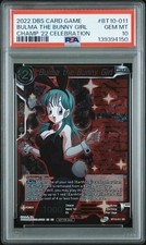 2022 #BT10-011 BULMA THE BUNNY GIRL Championship 2022 PSA 10 *POP 6* picture