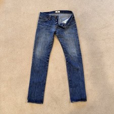 Tellason Men's Stock 33 Blue Denim Jeans Button Fly 5-Pocket Cotton picture