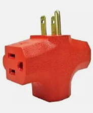 1x Grounded 3 Way Electric Adapter 3 Outlet AC Wall Plug Prong Power Splitter picture