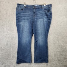 APT 9 Bootcut Jeans Womens 24S (Fits 46x28) Medium Wash High Rise Rhinestones picture