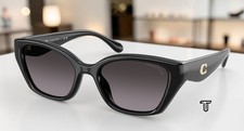 COACH HC8434U 5002F4 Cby91 Black Grey Gradient Polarized 53mm Women's Sunglasses picture