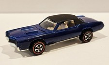 Custom Eldorado 1968 Hot Wheels Redline Diecast Car - US - Blue - Tan Interior picture